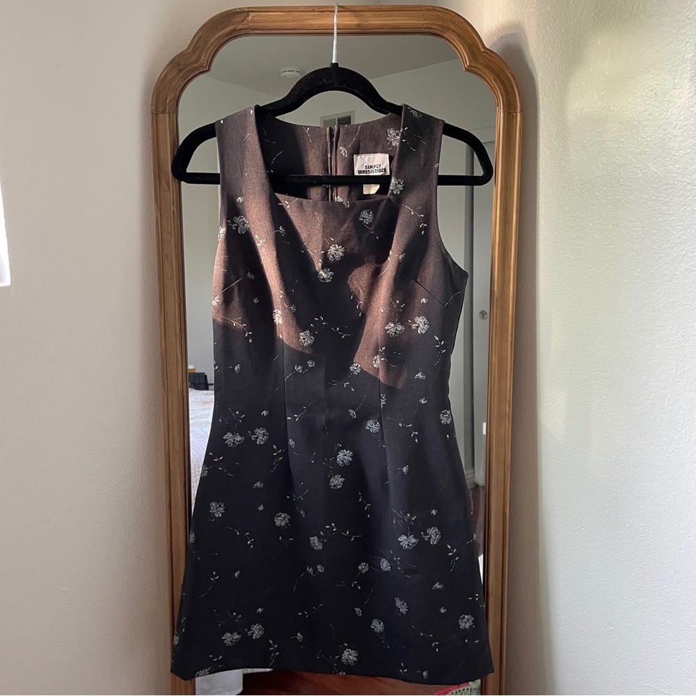 Vintage Simply Irresistible Grey Floral Dress